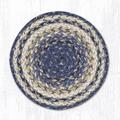 Capitol Importing Co Deep Blue Miniature Swatch Round Rug, 10 in. 46-997